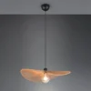 Große LED Pendelleuchte geflochten aus Papiergarn, Lampenschirm Ø 58cm