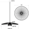 Große LED Pendelleuchte mit Gitter Lampenschirm Schwarz Gold, Ø 100cm