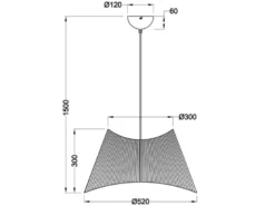 Große LED Pendelleuchte mit Lampenschirm geflochten aus Jute Natur, Ø 52cm