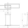 Große LED Pendelleuchte SALINAS lang mit Switch Dimmer Silber, Breite 110cm
