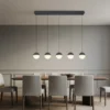 Große LED Pendelleuchte SENTA 5-flammig höhenverstellbar, Breite 114cm