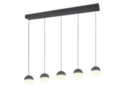 Große LED Pendelleuchte SENTA 5-flammig höhenverstellbar, Breite 114cm