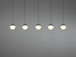 Große LED Pendelleuchte SENTA 5-flammig höhenverstellbar, Breite 114cm