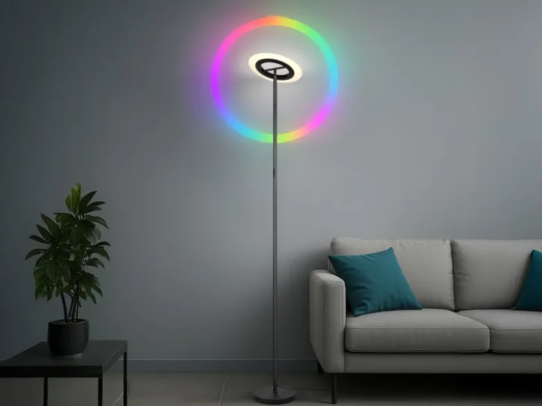 Große LED Stehlampe SAMBA mit RGBW Farbwechsel und Fernbedienung, Höhe 175cm