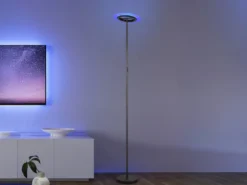 Große LED Stehlampe SAMBA mit RGBW Farbwechsel und Fernbedienung, Höhe 175cm
