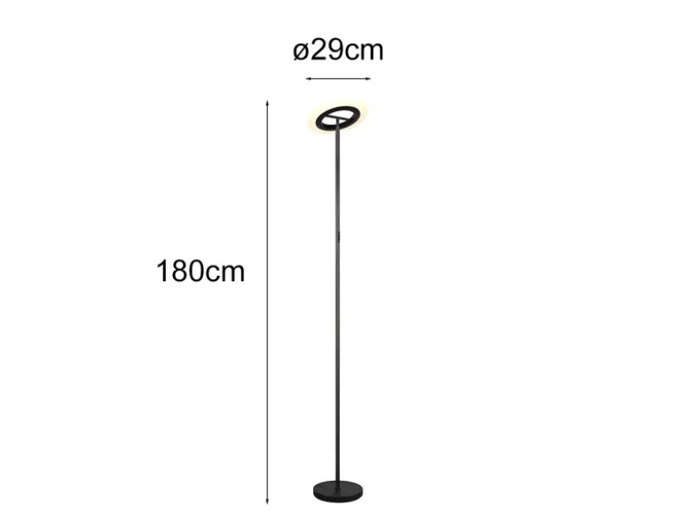 Große LED Stehlampe SAMBA mit RGBW Farbwechsel und Fernbedienung, Höhe 175cm