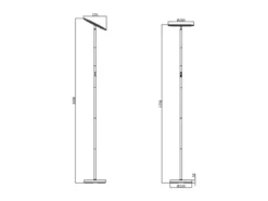 Große LED Stehlampe SAMBA mit RGBW Farbwechsel und Fernbedienung, Höhe 175cm