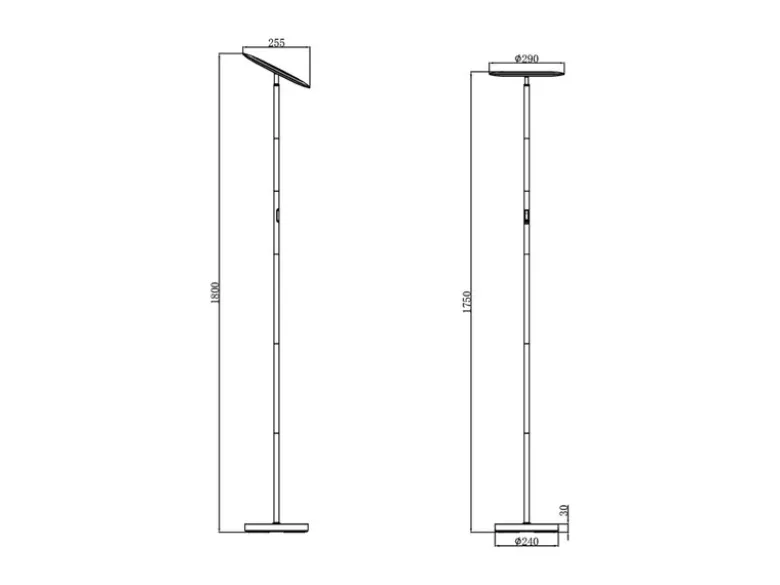 Große LED Stehlampe SAMBA mit RGBW Farbwechsel und Fernbedienung, Höhe 175cm