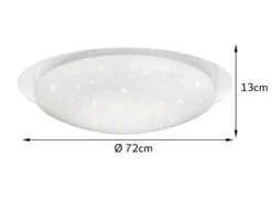 Große LED Sternenhimmel Deckenlampe FRODO mit Fernbedienung, dimmbar, Ø 72cm