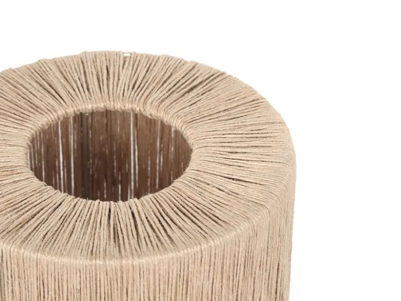 Große LED Tischleuchte aus Jute Natur im Boho Stil, Höhe 45cm