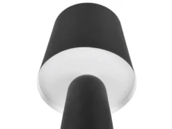 Große LED Tischleuchte aus Metall Schwarz, Höhe 40cm