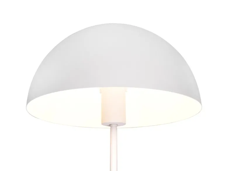 Große LED Tischleuchte aus Metall Weiß in Pilzform, Höhe 45cm