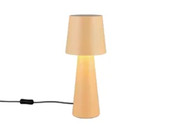 Große LED Tischleuchte aus Metall Beige, Höhe 40cm