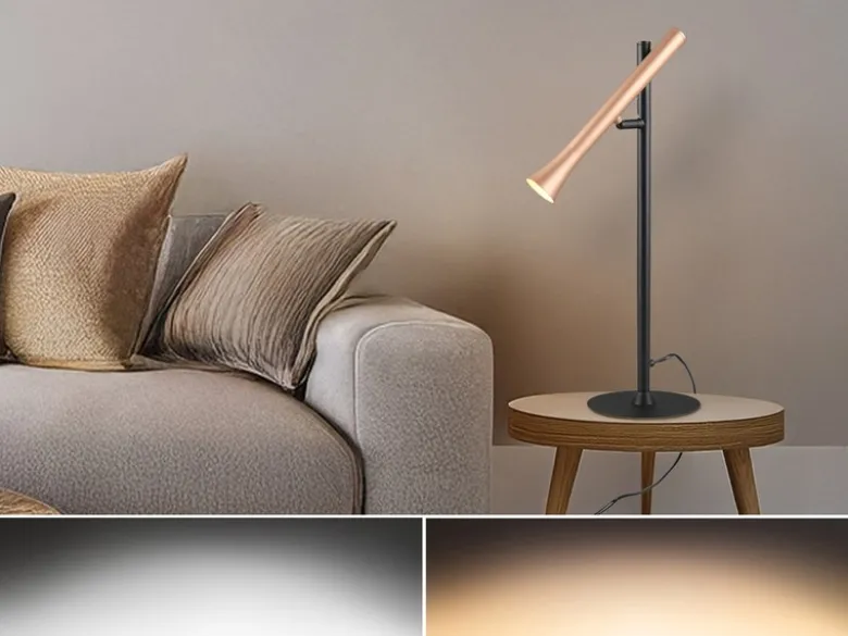 Große LED Tischleuchte FIATO dimmbar & schwenkbar, Höhe 53cm
