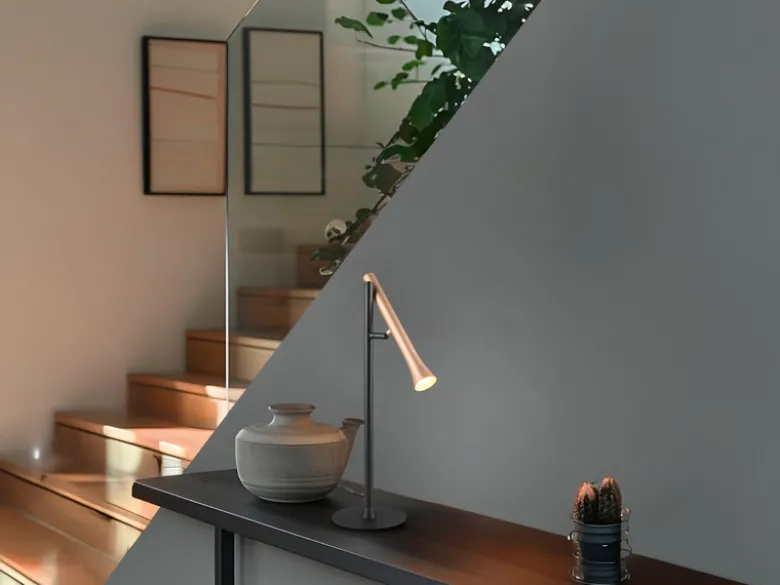 Große LED Tischleuchte FIATO dimmbar & schwenkbar, Höhe 53cm