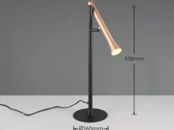 Große LED Tischleuchte FIATO dimmbar & schwenkbar, Höhe 53cm