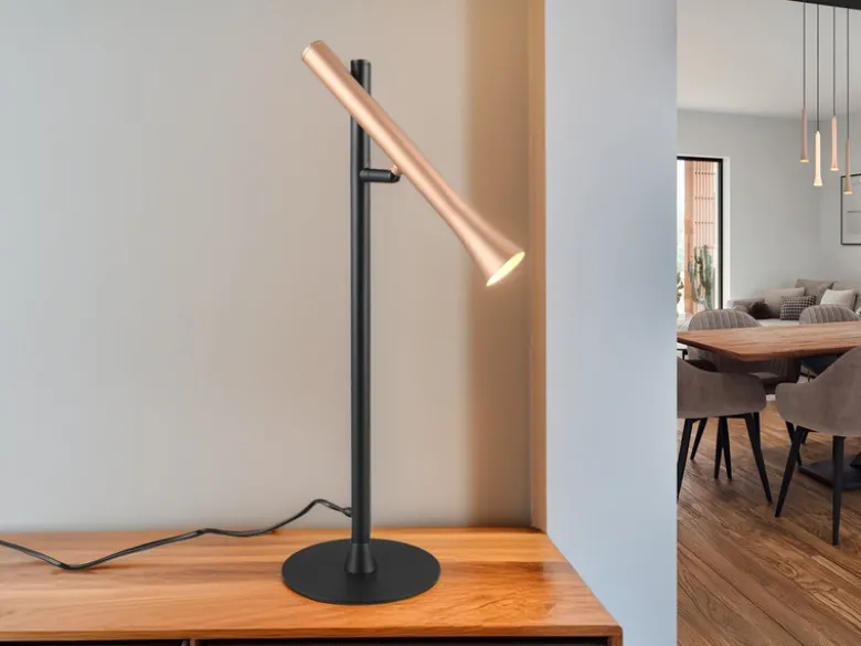 Große LED Tischleuchte FIATO dimmbar & schwenkbar, Höhe 53cm