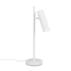Große LED Tischleuchte Metall Weiß mit schwenkbarem Spot, Höhe 50cm