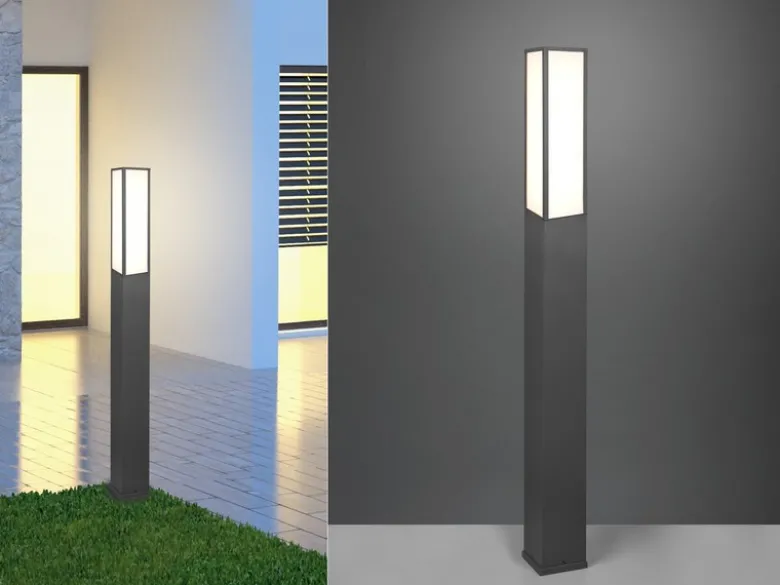Große LED Wegeleuchte FUERTE in Anthrazit, IP54, Höhe 155cm