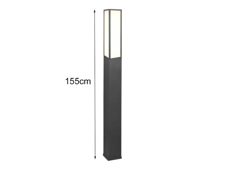 Große LED Wegeleuchte FUERTE in Anthrazit, IP54, Höhe 155cm