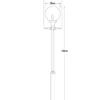 Große Mastleuchte ORION Aluminium Weiß mit Glaskugel, Höhe 240cm