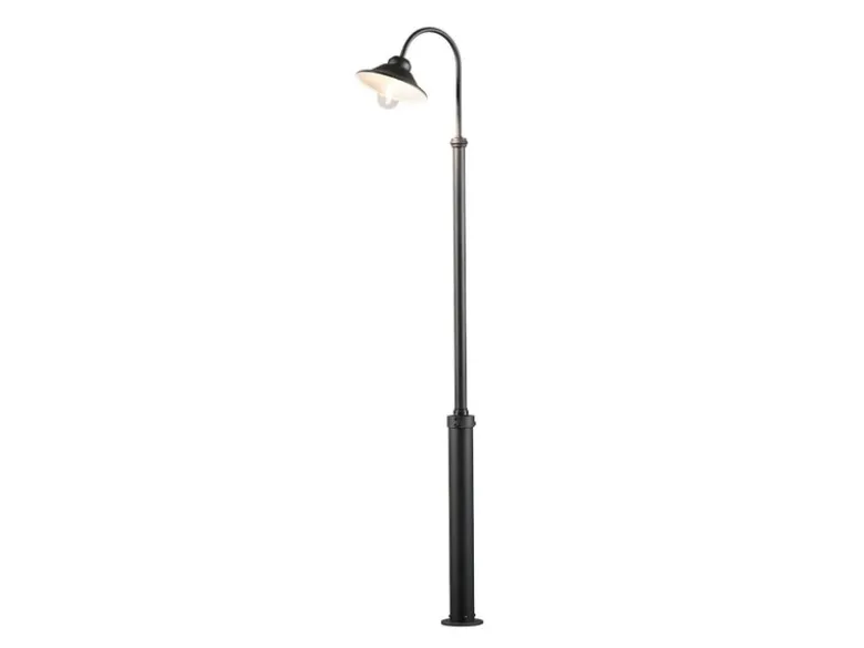 Große Mastleuchte VEGA aus Aluminium Schwarz, Höhe 240cm