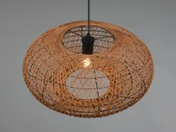 Große Pendelleuchte HEDDA Korbgeflecht aus Sisal 1-flammig, Ø 52cm