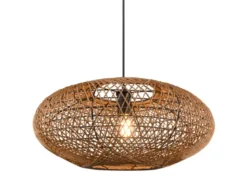 Große Pendelleuchte HEDDA Korbgeflecht aus Sisal 1-flammig, Ø 52cm
