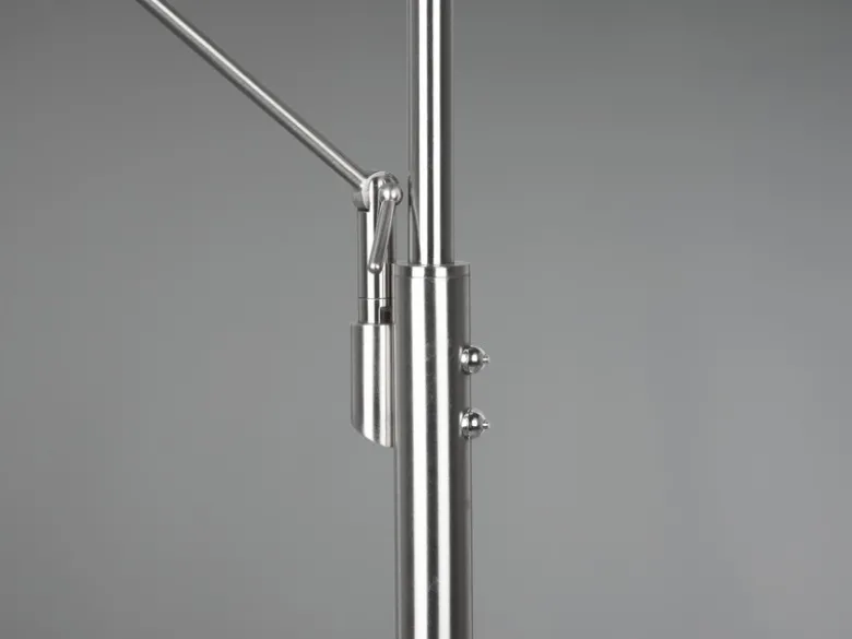 Großer LED Deckenfluter FRANKLIN mit Lesearm, Höhe 181cm, Silber