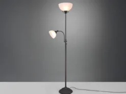 Großer LED Deckenfluter im Landhausstil mit Leselampe, Höhe 184cm
