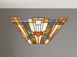 Große Tiffany Wandleuchte Lampenschirm Bunt, Breite 41cm mit E14 LED