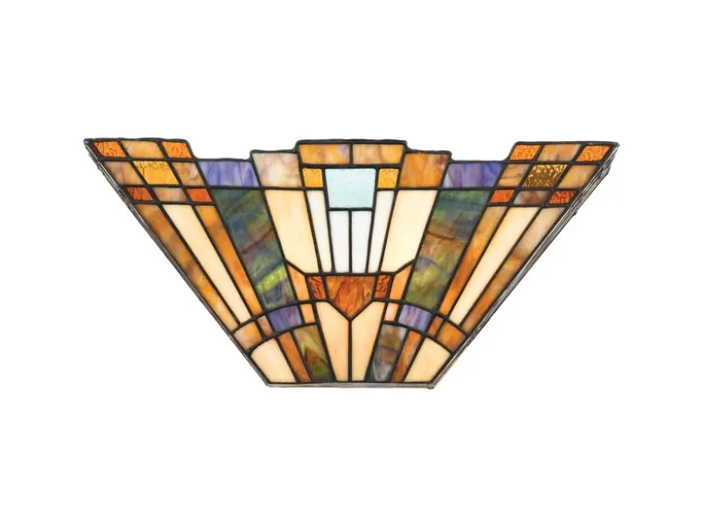 Große Tiffany Wandleuchte Lampenschirm Bunt, Breite 41cm mit E14 LED