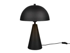 Große Tischleuchte ALFIE in Pilzform aus Metall Schwarz, Höhe 43cm
