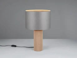 Große Tischleuchte CANIO aus recycelter Pappe und Bambus, Höhe 48cm