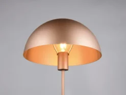 Große Tischleuchte NOLA aus Metall Coffee in Pilzform, Höhe 45cm
