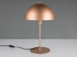 Große Tischleuchte NOLA aus Metall Coffee in Pilzform, Höhe 45cm