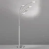 Große XXL LED Bogenlampe DENT dimmbar Design Silber, Höhe 225cm