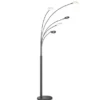 Große XXL LED Bogenlampe DENT dimmbar Design Schwarz, Höhe 225cm