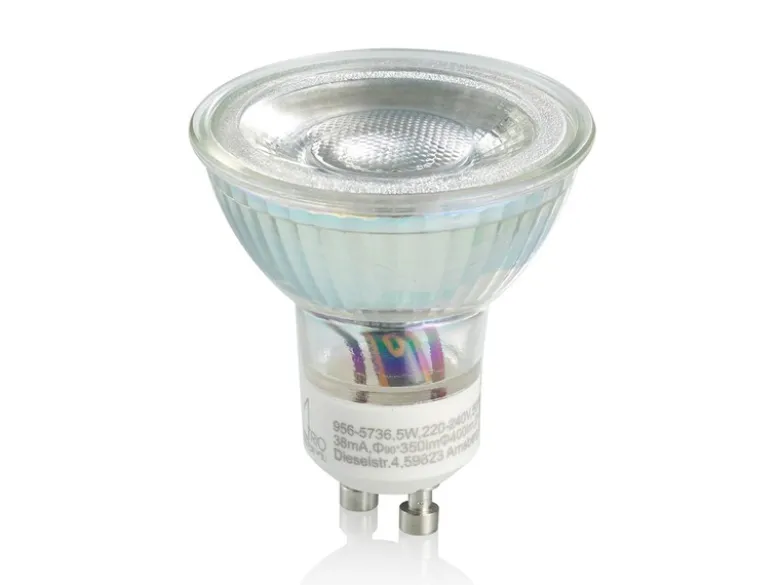 GU10 LED Stiftsockel - 4,5 Watt, 345 Lumen, 3000 K Warmweiß - 3 Stufen Dimmer