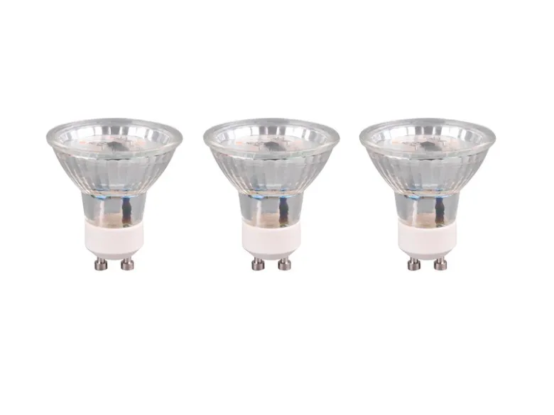 GU10 LED Stiftsockel 3er SET - 3 Watt, 250 Lumen, Warmweiß - nicht dimmbar