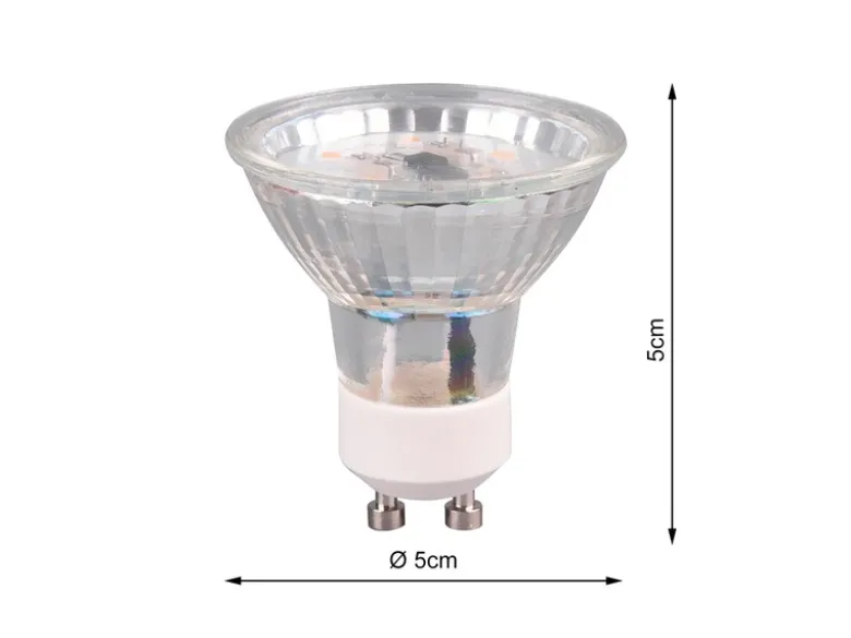 GU10 LED Stiftsockel 3er SET, 5 Watt, 400 Lumen, 3000K Warmweiß Stufen Dimmer