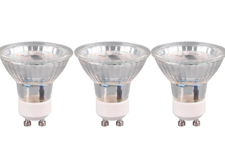 GU10 LED Stiftsockel 3er SET, 5 Watt, 400 Lumen, 3000K Warmweiß Stufen Dimmer