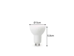 GU10 LED WIFI, 4,9 Watt 350 Lumen, 2700-6500 Kelvin, RGB, Ø5cm per App steuerbar