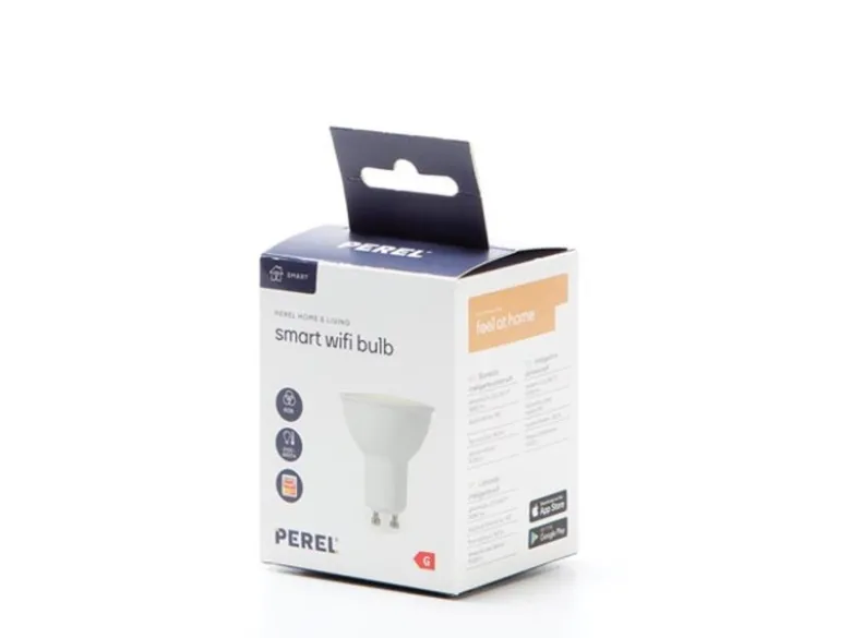 GU10 LED WIFI, 4,9 Watt 350 Lumen, 2700-6500 Kelvin, RGB, Ø5cm per App steuerbar