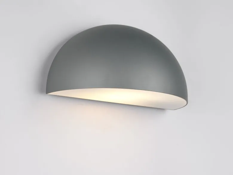 Halbrunde Downlight Außenwandleuchte MAAS Anthrazit, Breite 27cm