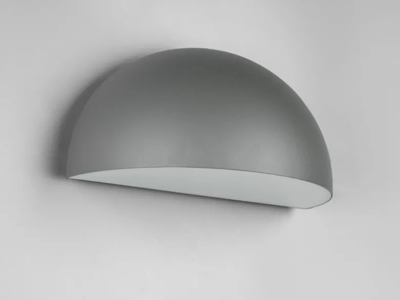 Halbrunde Downlight Außenwandleuchte MAAS Anthrazit, Breite 27cm