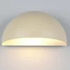 Halbrunde Downlight Außenwandleuchte MAAS Beige, Breite 27cm