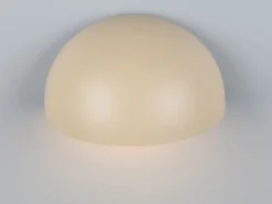 Halbrunde Downlight Außenwandleuchte MAAS Beige, Breite 27cm