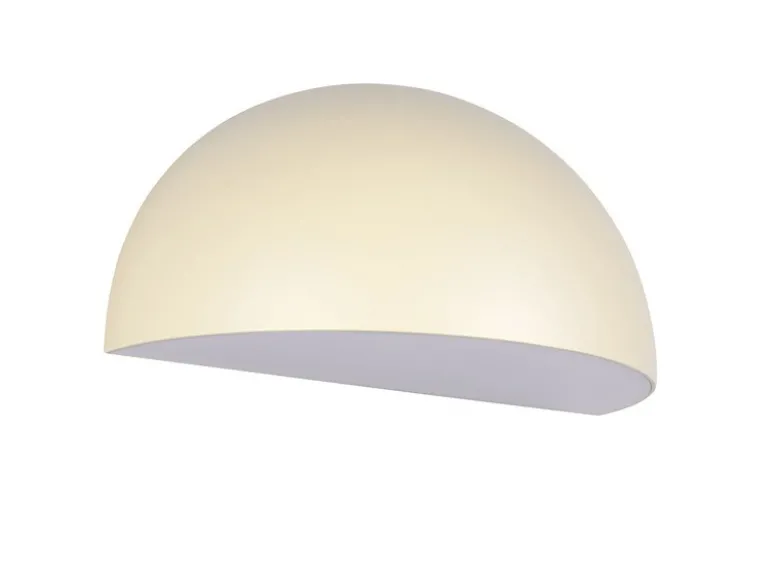 Halbrunde Downlight Außenwandleuchte MAAS Beige, Breite 27cm