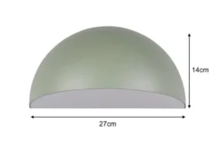 Halbrunde Downlight Außenwandleuchte MAAS Grün, Breite 27cm